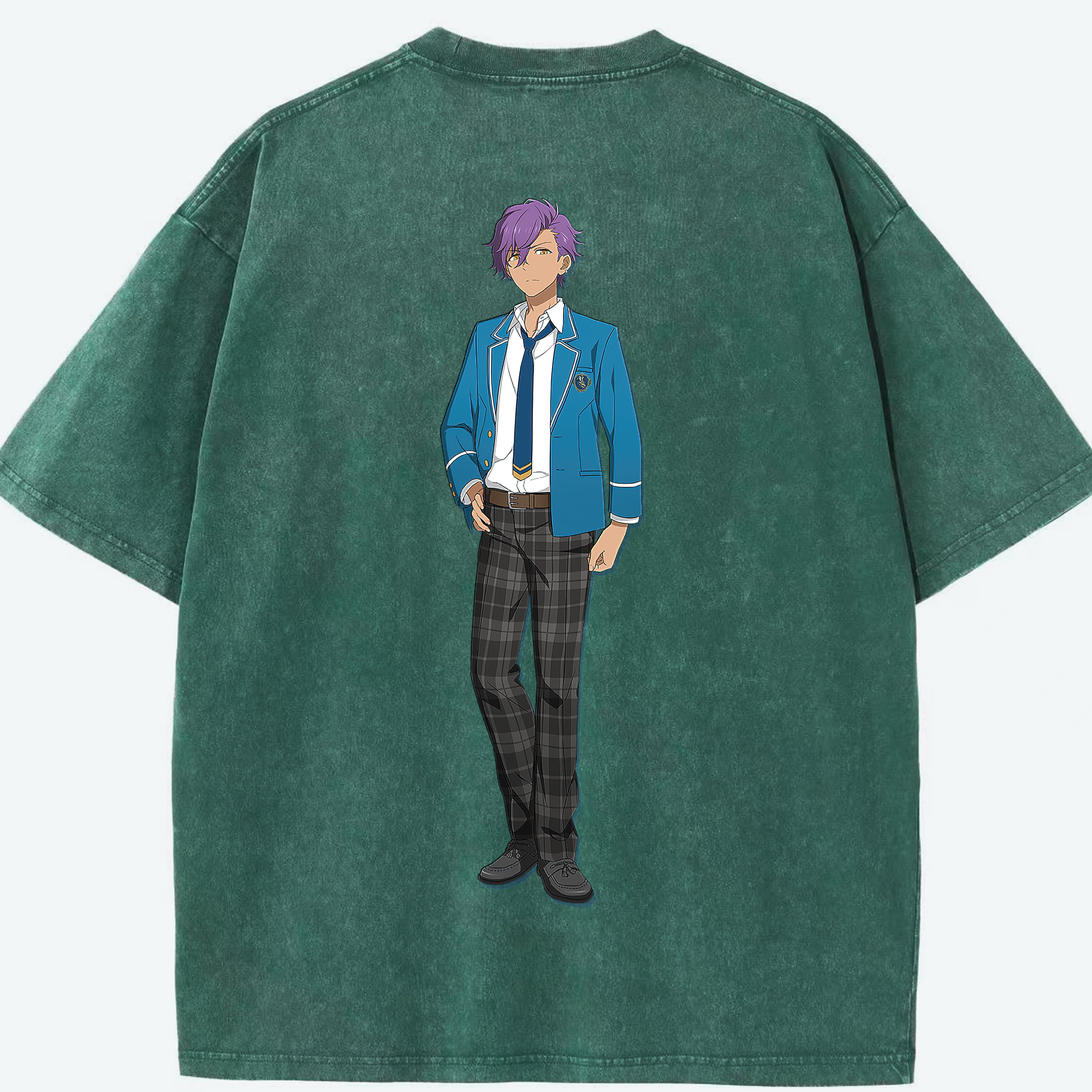 （画像用） あんさんぶるスターズ! Ensemble Stars 綿100% ヴィンテージ風 半袖Tシャツ（背面プリント）